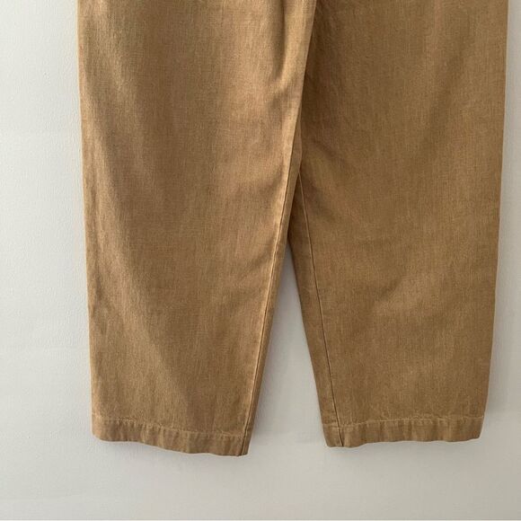 Ilana Kohn Pants Size 8 Extra High Rise Barrel Leg Cotton USA Made Tan Brown - Picture 3 of 10